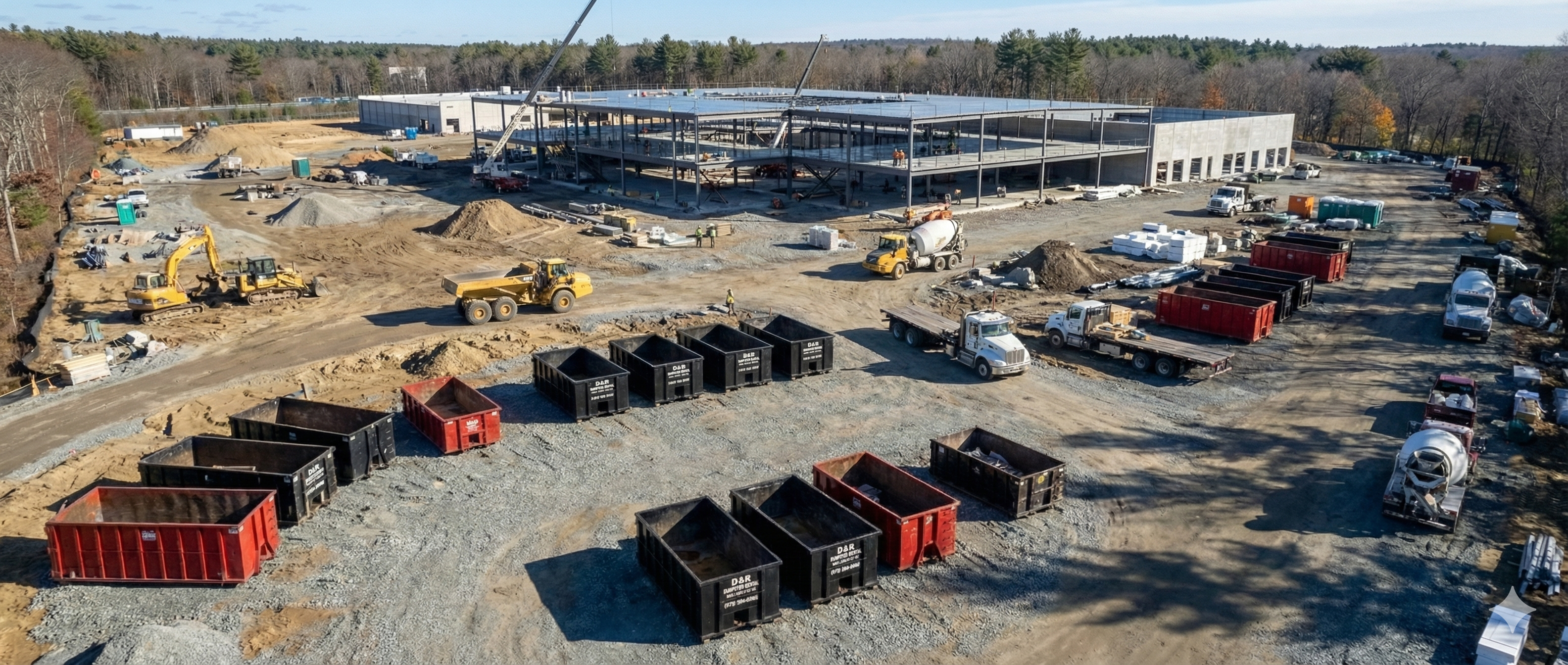 Construction site dumpster services